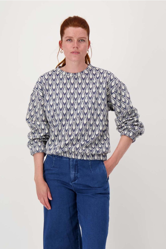 SWEATER VAN JAQUARD STOF 0304 230 NAVY